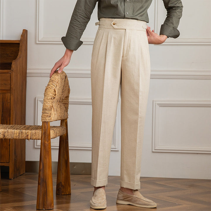 Levoire | Pantalon En Lin Couleur Naturelle Pour Des Looks Décontractés