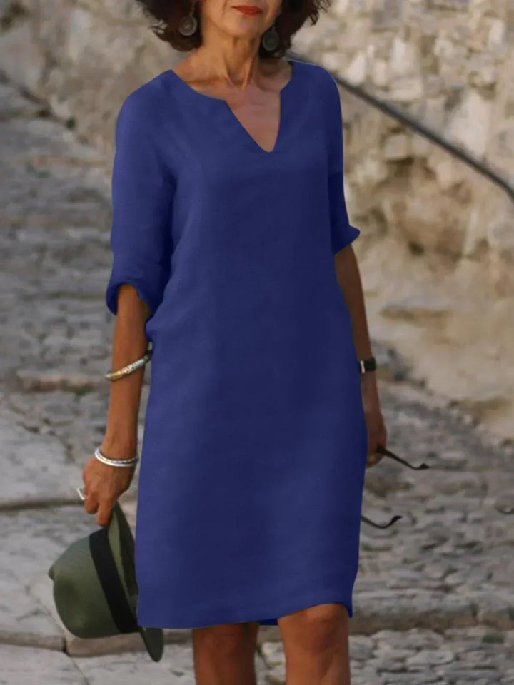 Levoire | Robe V-Cou Élégante Pour Toutes Les Occasions Bleu marine