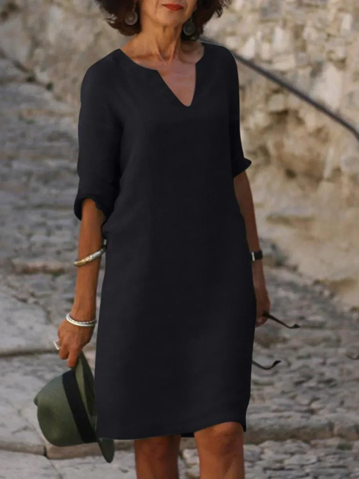 Levoire | Robe V-Cou Élégante Pour Toutes Les Occasions Noir