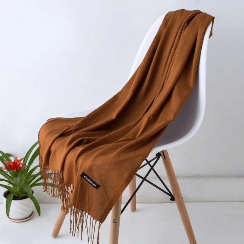 Levoire | Écharpe Femme Chaude Texture Douce Et Éclat Élégant Braun
