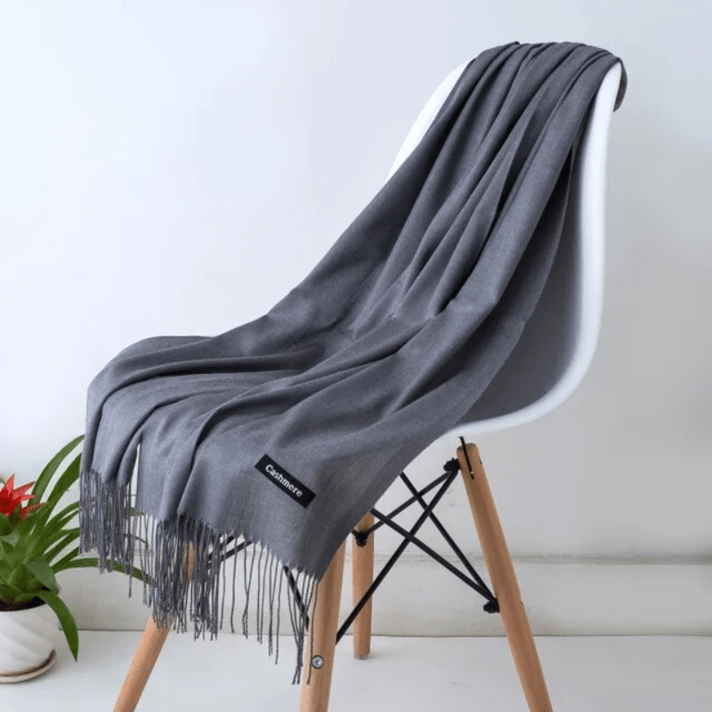 Levoire | Écharpe Femme Chaude Texture Douce Et Éclat Élégant Gris