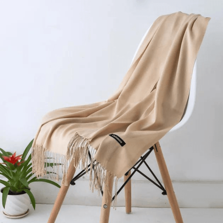 Levoire | Écharpe Femme Chaude Texture Douce Et Éclat Élégant Beige