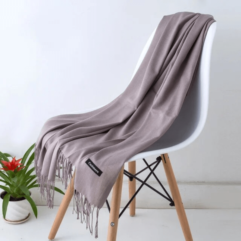 Levoire | Écharpe Femme Chaude Texture Douce Et Éclat Élégant Gris clair