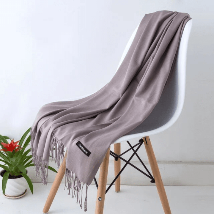 Levoire | Écharpe Femme Chaude Texture Douce Et Éclat Élégant Gris clair