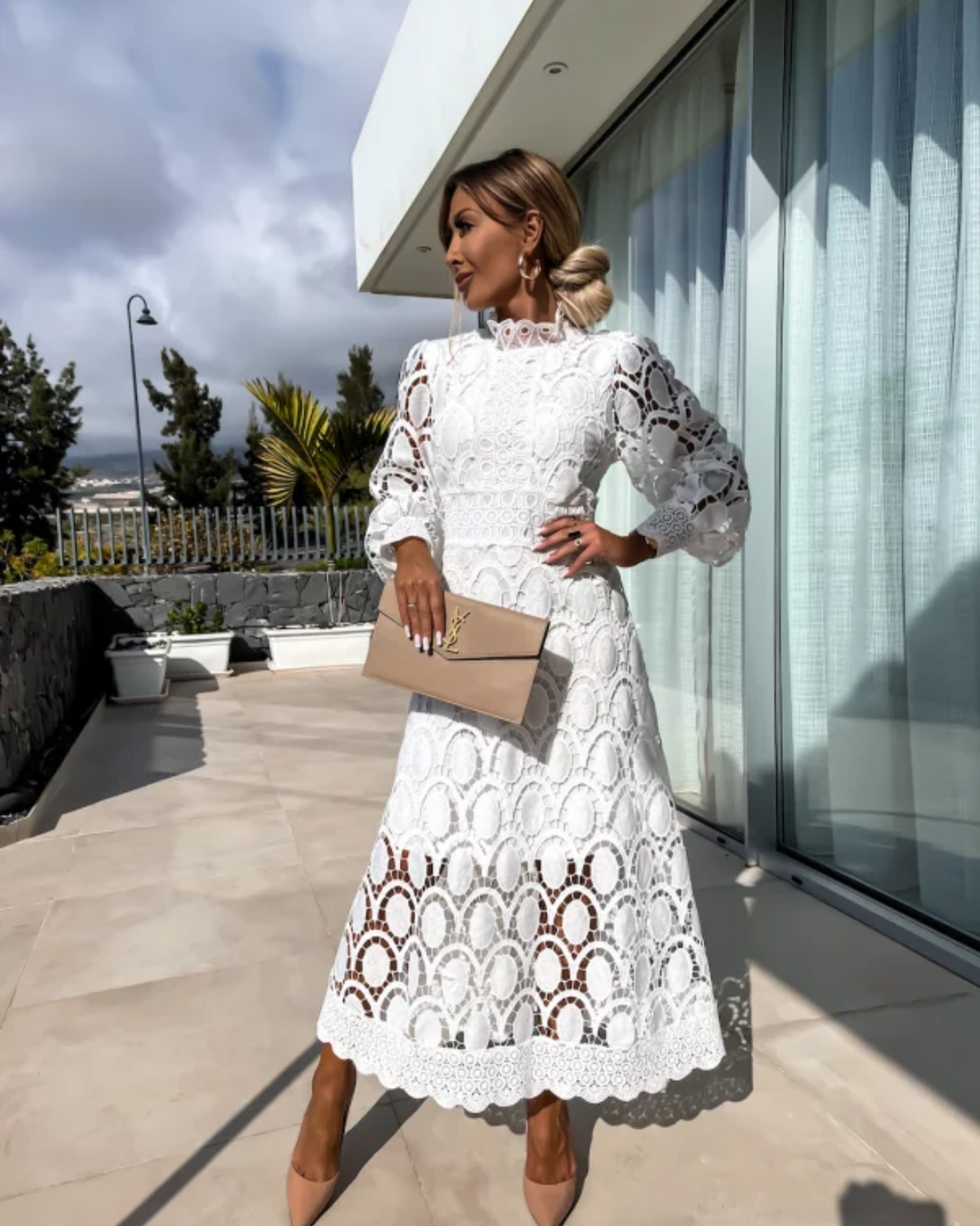 Levoire | Robe d'été pour femmes longue Blanc