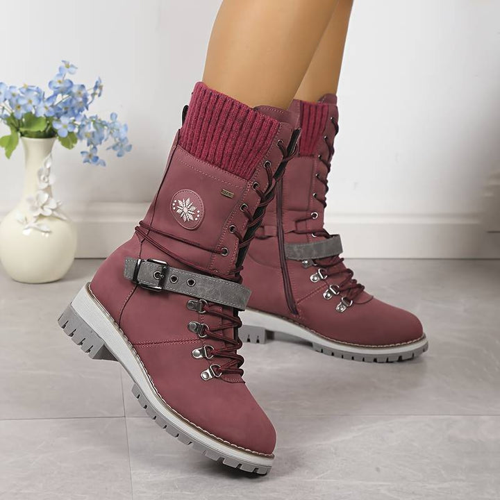 Levoire | Glissement Latéral Sans Accroc Lacets Chaussures Mi-Hautes Rot