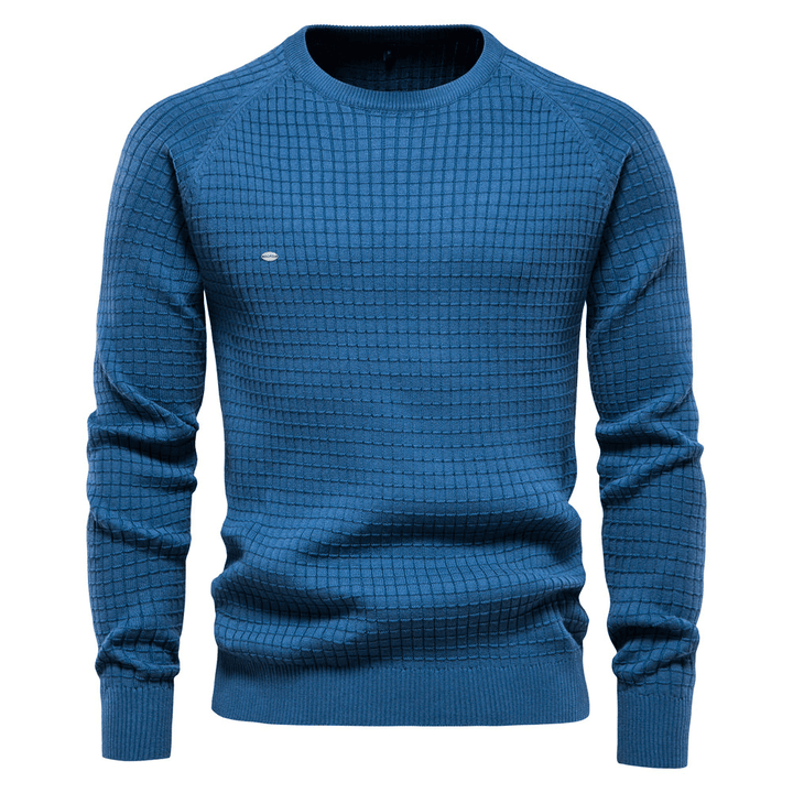 Levoire | Pull pour homme Pull classique à col rond Confortable & Chaud Bleu