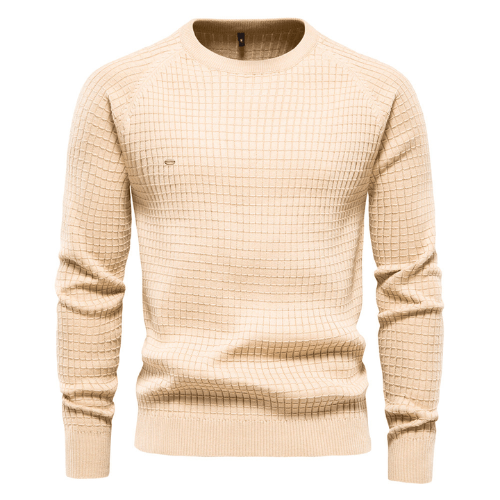 Levoire | Pull pour homme Pull classique à col rond Confortable & Chaud Khaki