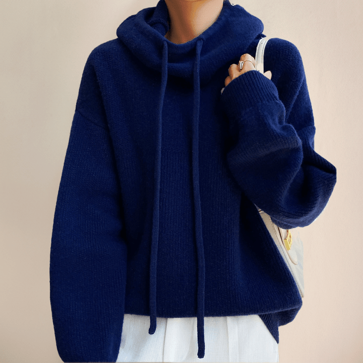 Levoire | Pull Long Ample À Capuche Varm Bleu foncé