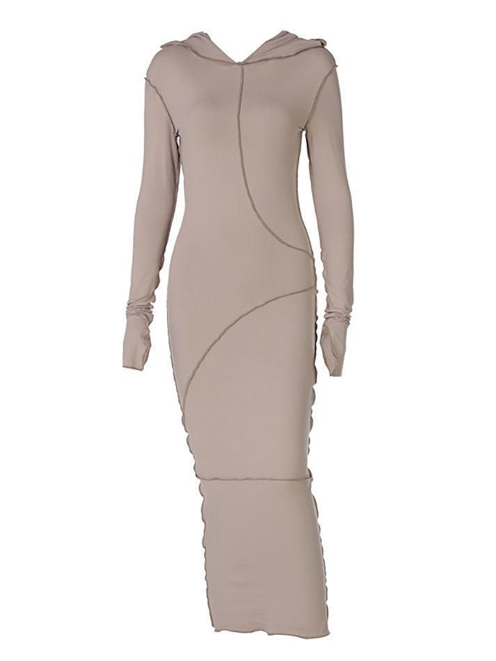 Levoire | Détail De Couture Robe Max À Capuche