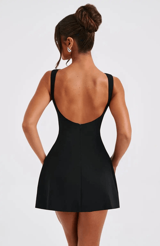 Levoire | Robe Mini Femme Sans Manches et Design Dos Nu