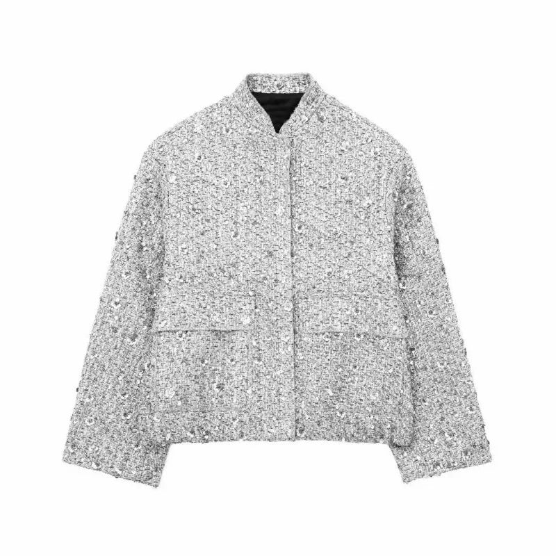 Levoire | Veste Bomber Chic Espoir Argenté