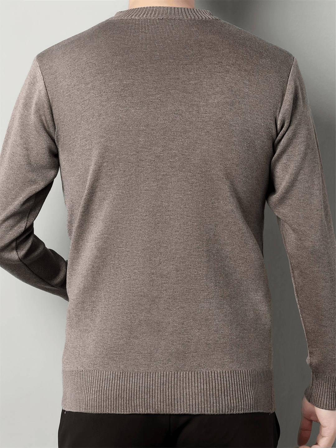 Levoire | Pull à col rond en tricot avec motif à carreaux homme