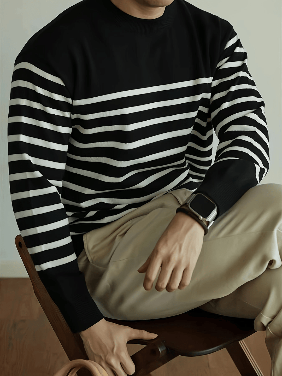 Levoire | Pull en tricot rayé homme Jumper Pullover