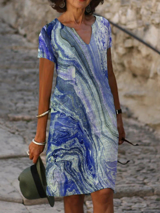 Levoire | Robe D'Été Élégante À Décolleté En V Violet