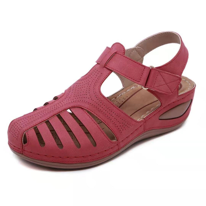 Levoire | Sandale Rétro En Cuir Rouge