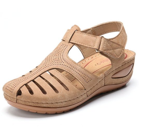 Levoire | Sandale Rétro En Cuir Beige