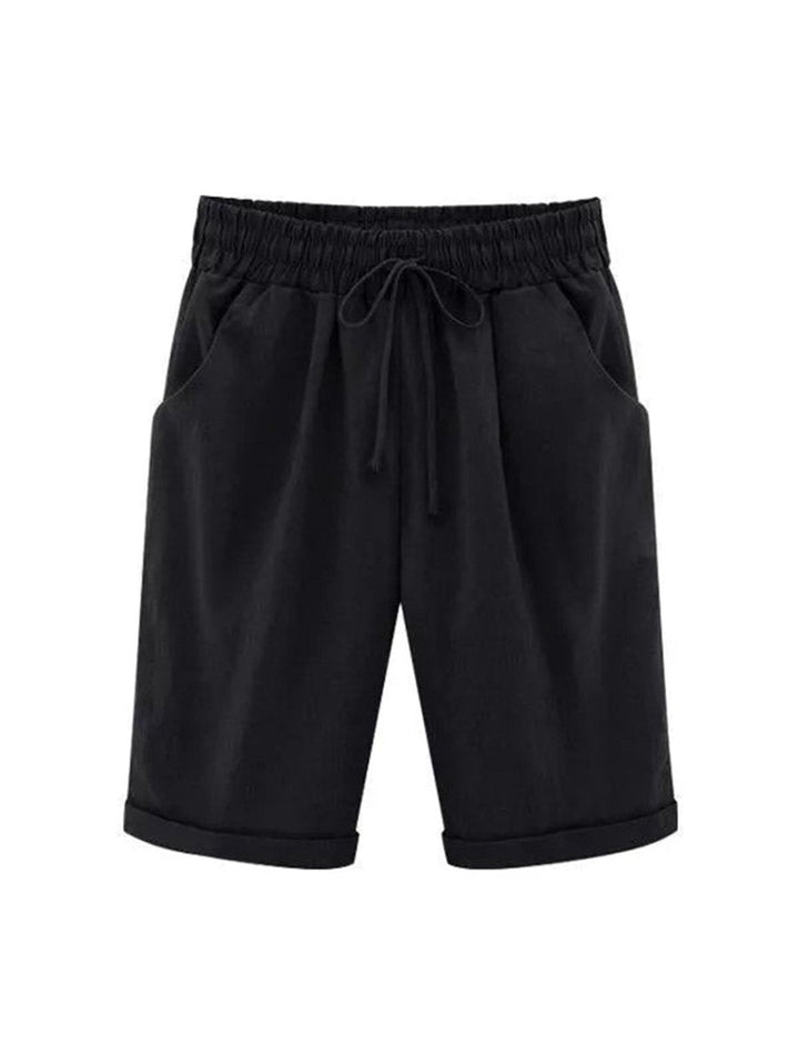 Levoire | Pantalon Taille Élastique Pour L'Été Noir