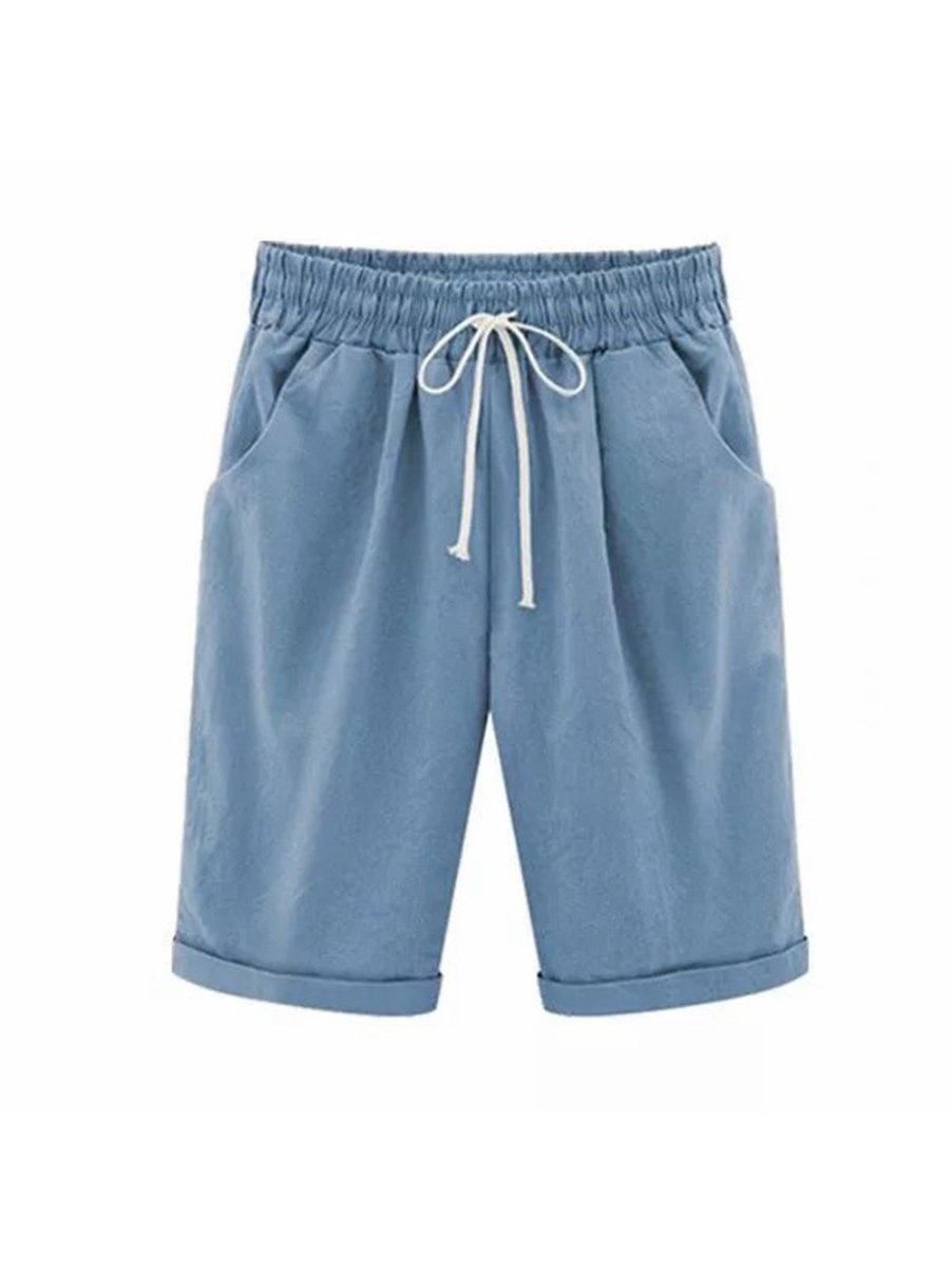 Levoire | Pantalon Taille Élastique Pour L'Été Bleu clair