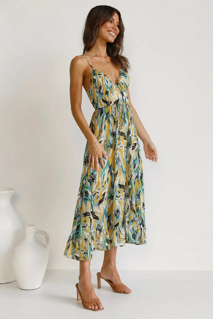 Levoire | Robe Imprimée Jaune