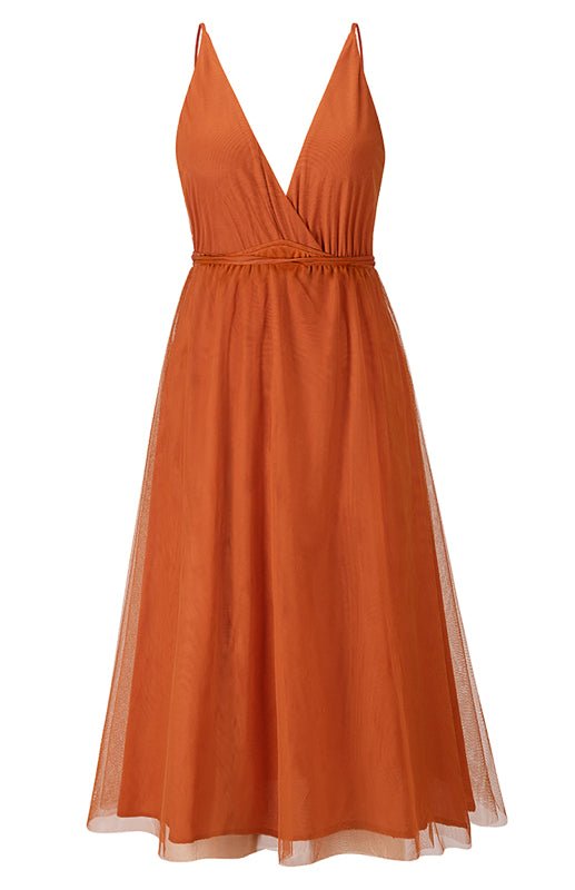 Levoire | Sexy Profond V dos nu-pas Snag Mesh Puff Robe