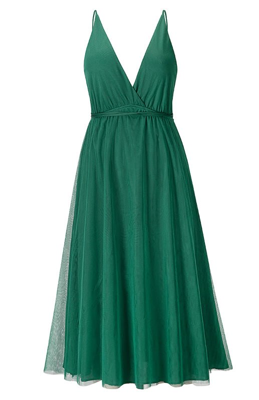 Levoire | Sexy Profond V dos nu-pas Snag Mesh Puff Robe