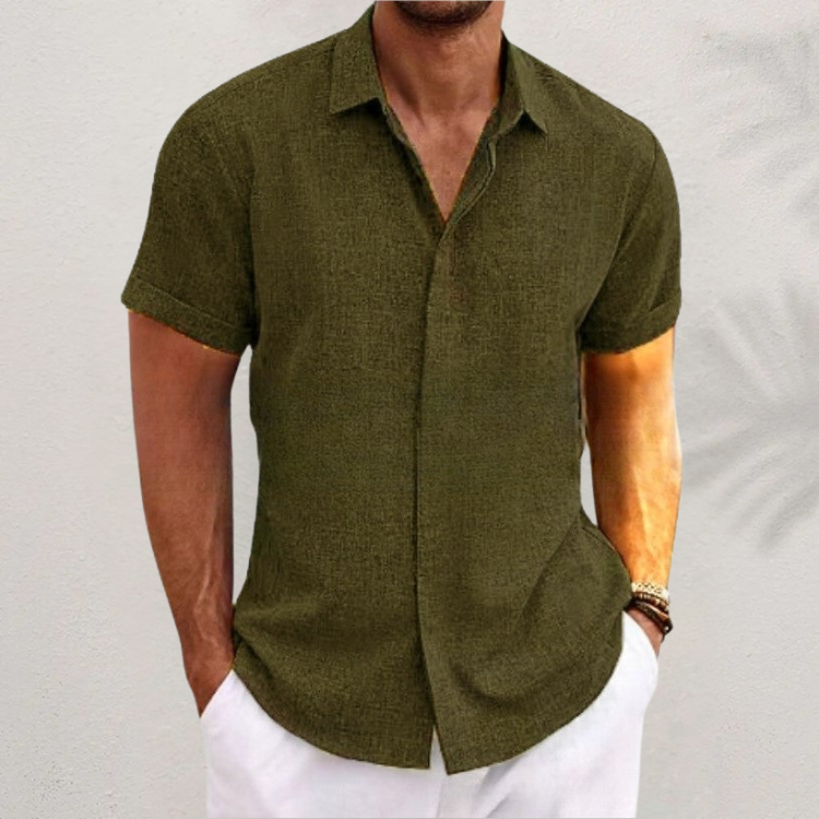Levoire | Chemise D'Été Pour Hommes Vert olive