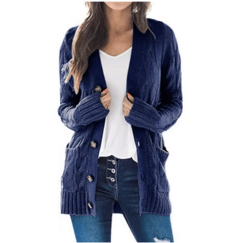 Levoire | Manteau Trench Long Femme Été Décontracté Bleu foncé
