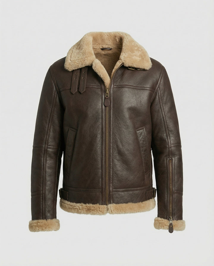 Luxus en peau de mouton pilote jacket