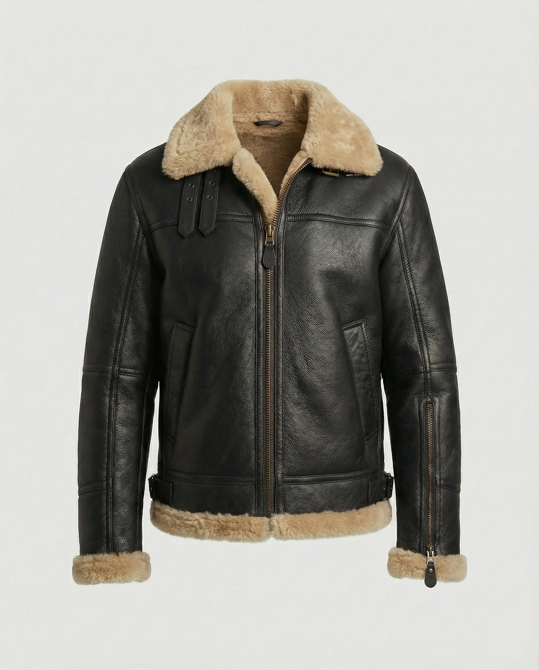 Luxus en peau de mouton pilote jacket
