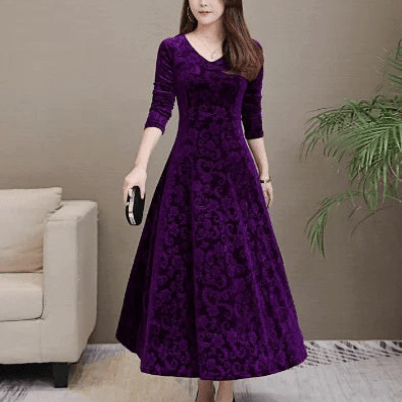 Levoire | Robe en velours élégante Robe formelle pour femme Lilas