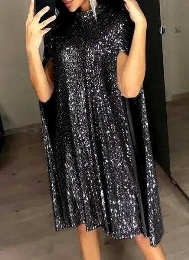 Levoire | Robe Drift À Paillettes Brillantes Noir