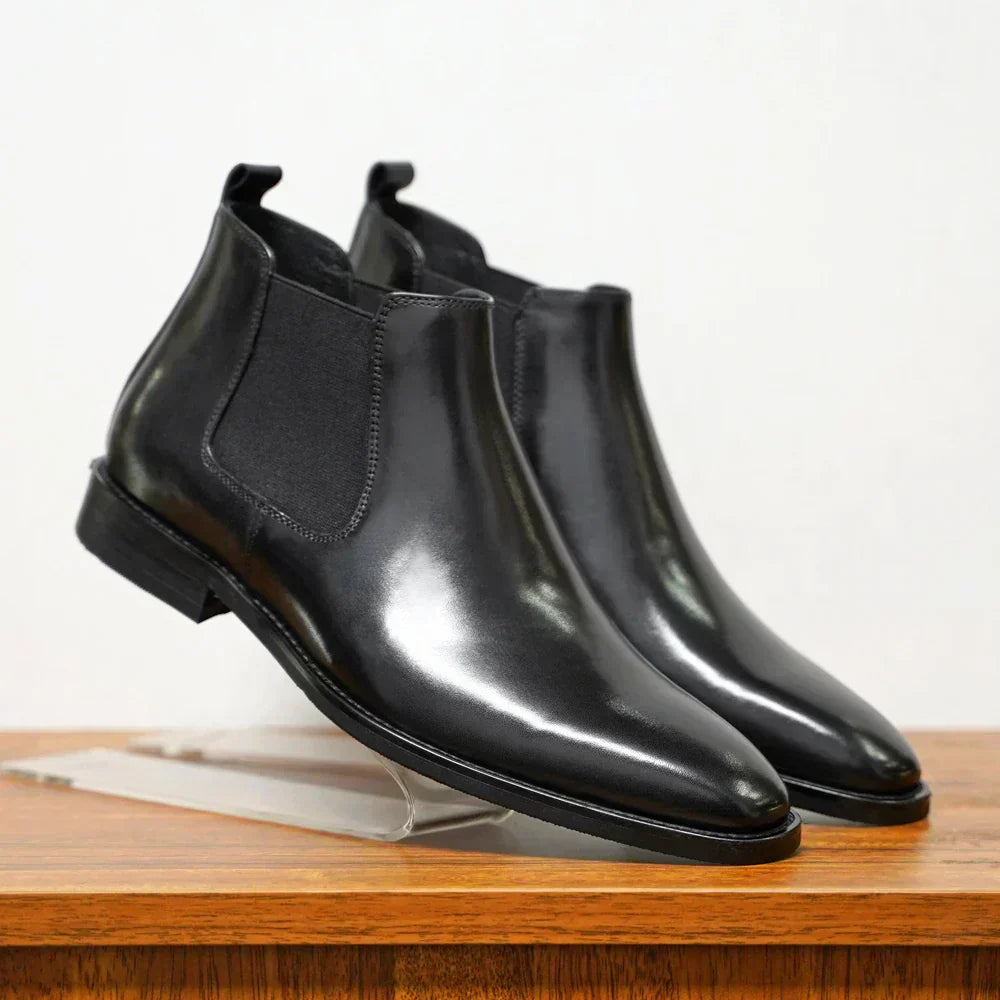 Levoire | Belles Bottes Chelsea En Cuir Noir (Disponible en seulement quelques unités)