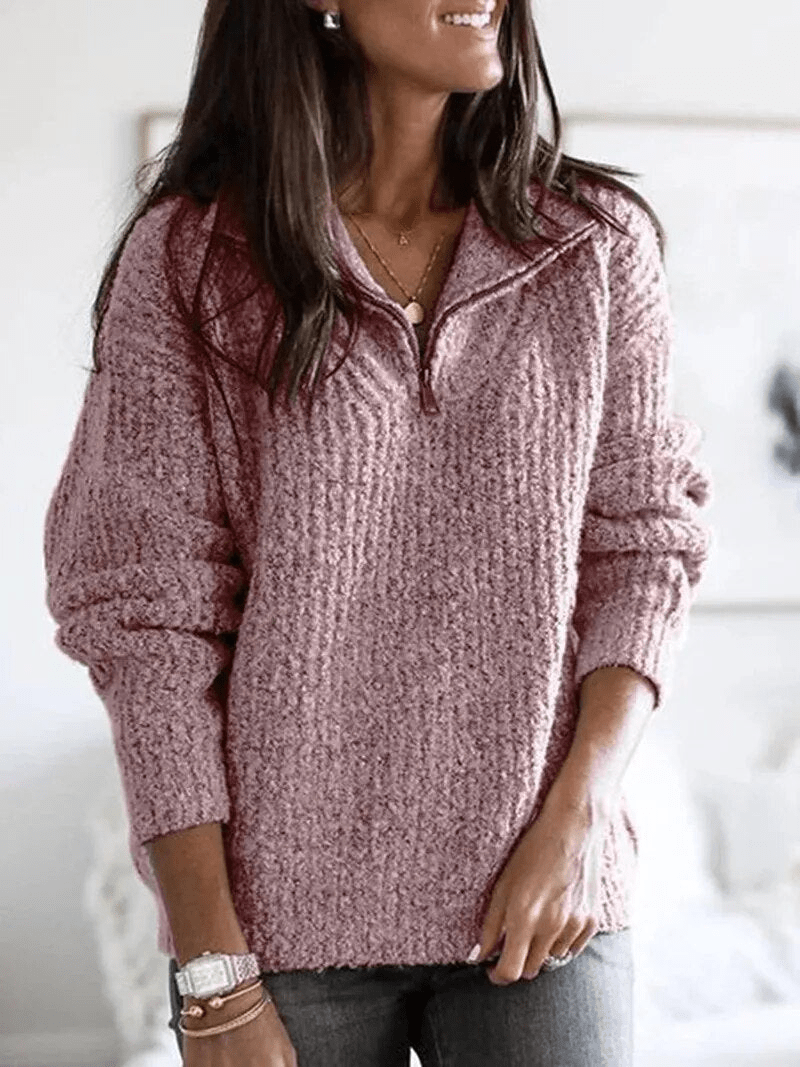 Levoire | Pull doux Femme Sweatshirt Jumper Gilet Rosa