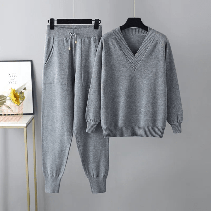 Levoire | Ensemble Décontracté Luxe Femme Gris
