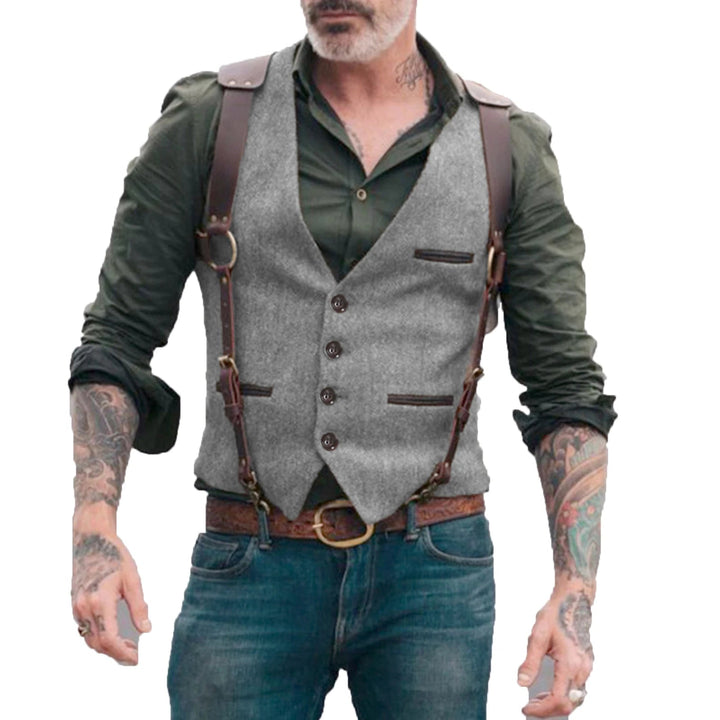 Levoire | Gilet pour hommes motif hallowristi Argent