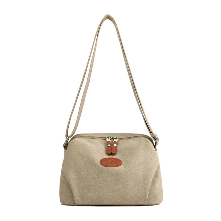 Levoire | Sac En Toile Élégant Avec Fermeture Éclair Sécurisée Khaki