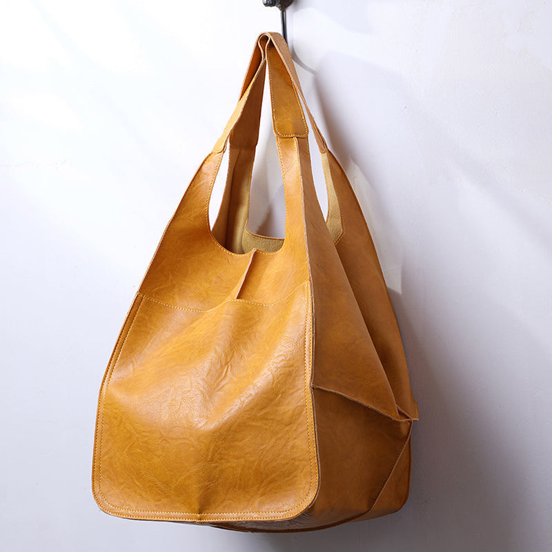 Levoire | Grande Taille Sac À Bandoulière En Cuir Pour Femmes Jaune