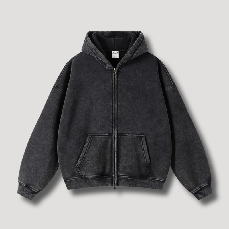 Levoire | Sweat Grande Taille Zippé Homme Noir