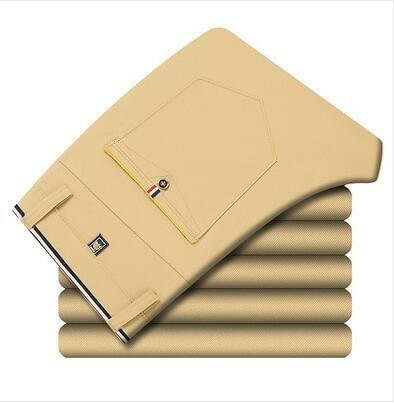 Levoire | Pantalon Crayon Plissé Slim Fit Pour Hommes Khaki