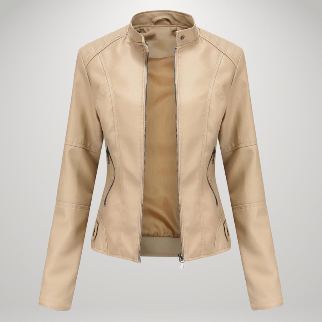Levoire | Veste En Cuir Décontractée abricot