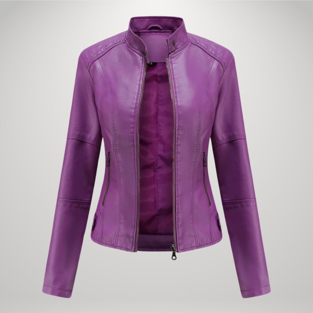 Levoire | Veste En Cuir Décontractée Lilas