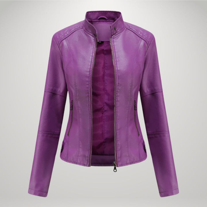 Levoire | Veste En Cuir Décontractée Lilas