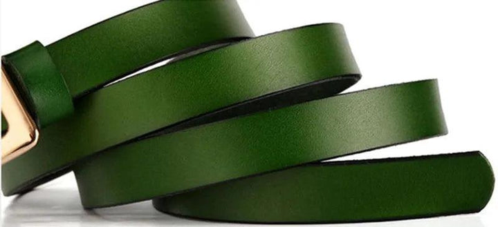 Levoire | Ceinture En Cuir Véritable Douce Pour Femmes Avec Boucle Dorée