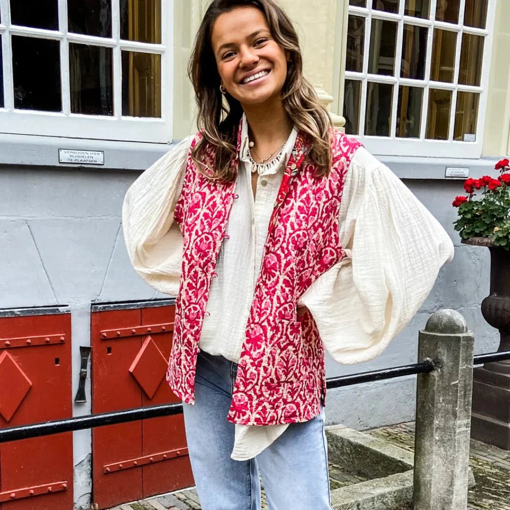 Levoire | Gilet À Bretelles Fleurs Joyeuses
