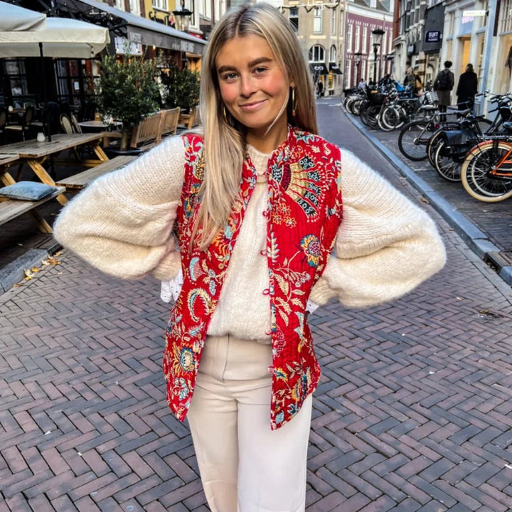 Levoire | Gilet À Bretelles Fleurs Joyeuses