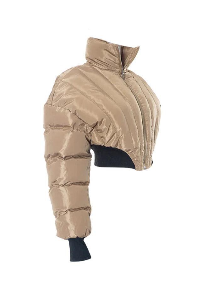 Levoire | Veste Courte Avec Col Droit, Col Halter Et Fermeture Éclair Slim-Fit
