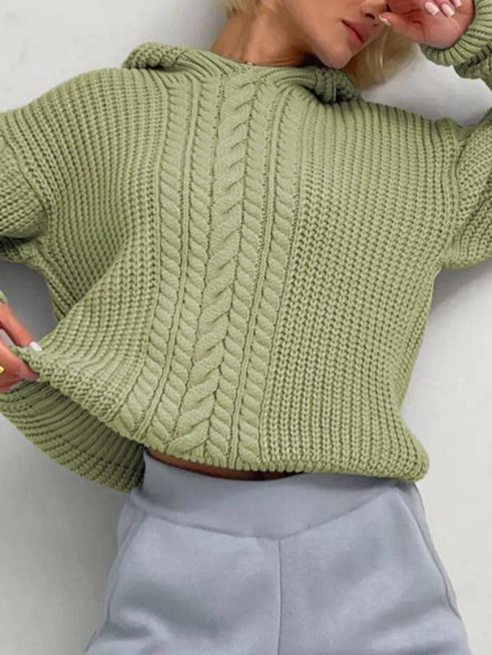 Levoire | Sweat À Capuche Uni Avec Tricot En Câble