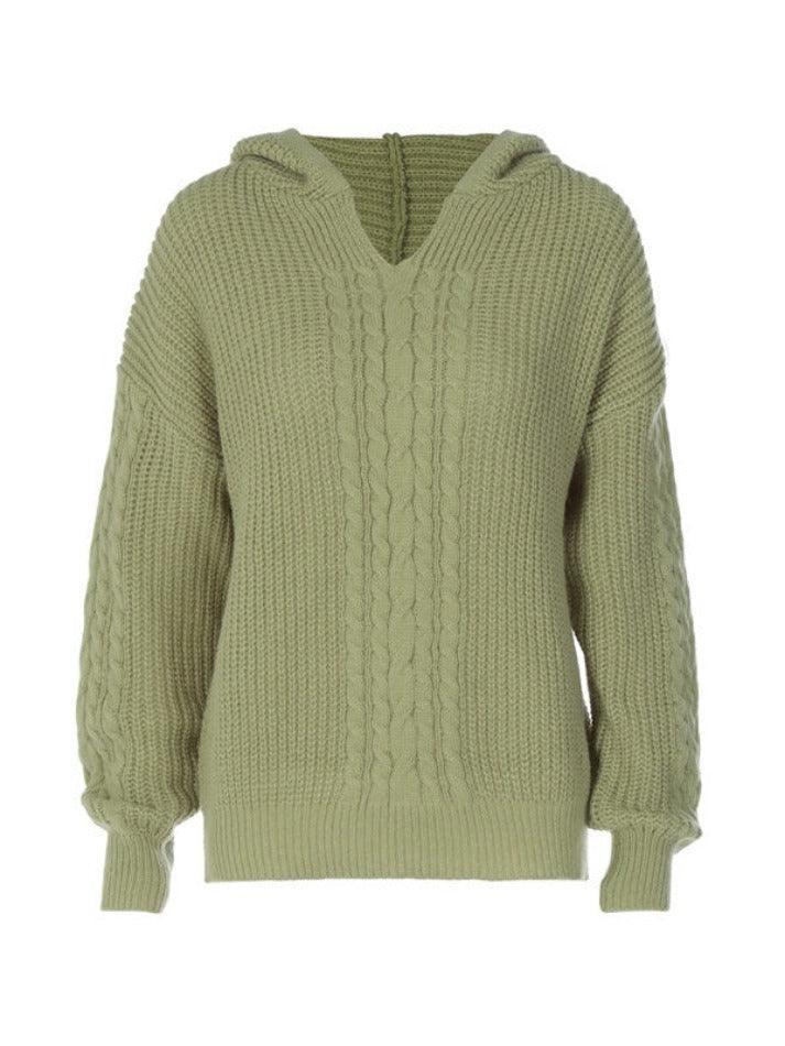 Levoire | Sweat À Capuche Uni Avec Tricot En Câble