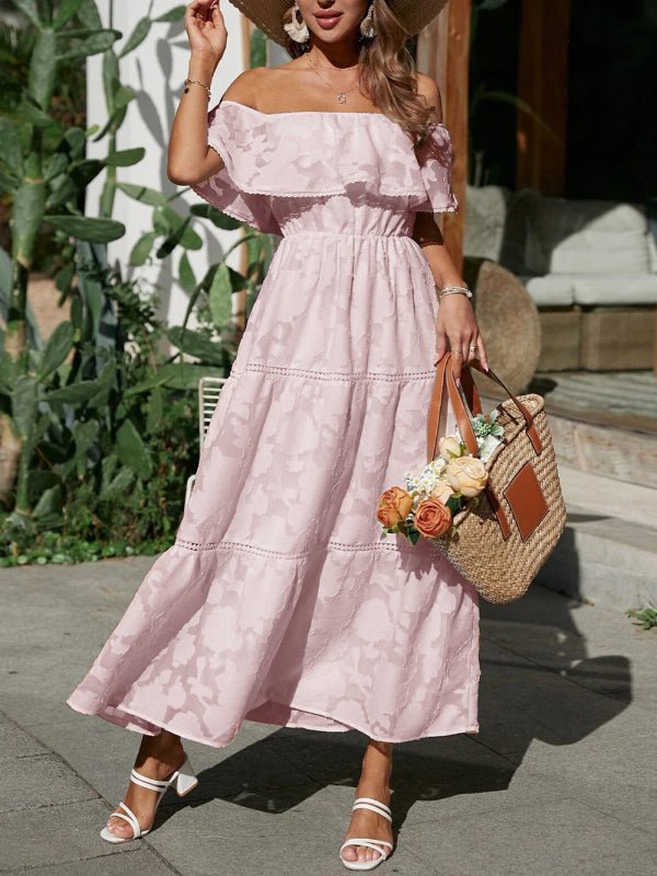 Levoire | Robe tempérée taille haute unie Rosa